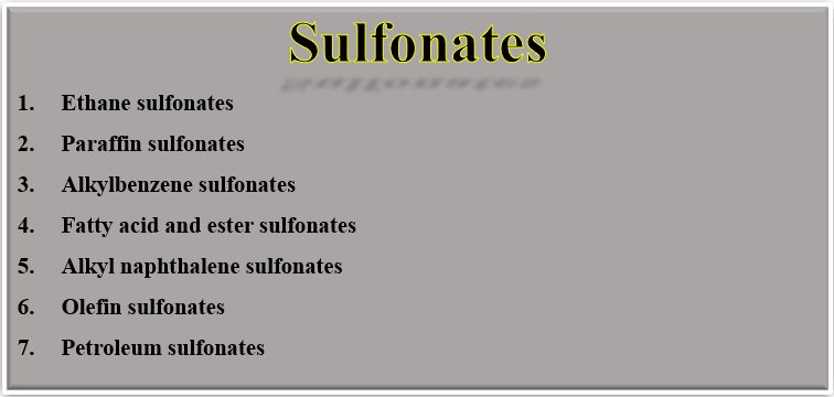 Sulfonates
